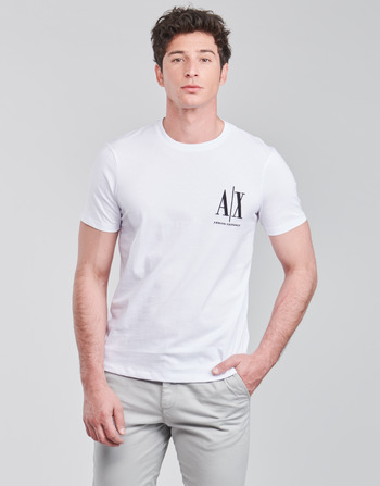 textil Herre T-shirts m. korte ærmer Armani Exchange 8NZTPH-ZJH4Z Hvid
