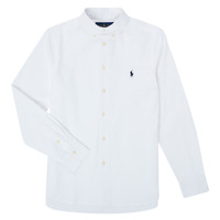 textil Dreng Skjorter m. lange ærmer Polo Ralph Lauren TOUNIA Hvid