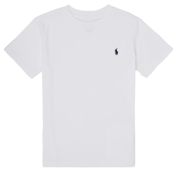 textil Dreng T-shirts m. korte ærmer Polo Ralph Lauren TINNA Hvid
