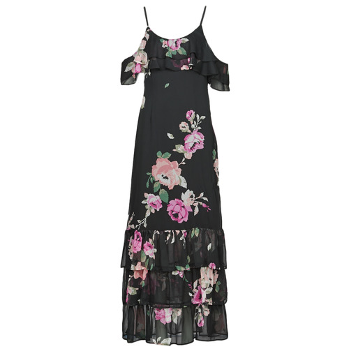 textil Dame Lange kjoler Guess AGATHE DRESS Sort / Flerfarvet