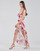 textil Dame Lange kjoler Guess CORA DRESS Flerfarvet / Hvid