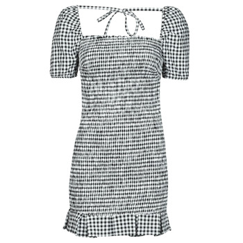 textil Dame Korte kjoler Guess AIDA  DRESS Sort / Hvid