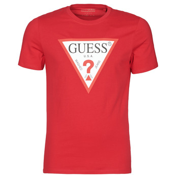textil Herre T-shirts m. korte ærmer Guess CN SS ORIGINAL LOGO TEE Rød