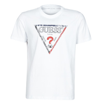 textil Herre T-shirts m. korte ærmer Guess TRIESLEY CN SS TEE Hvid