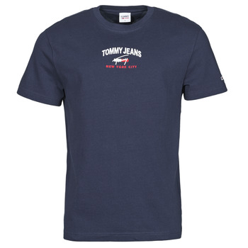 textil Herre T-shirts m. korte ærmer Tommy Jeans TJM TIMELESS TOMMY SCRIPT TEE Marineblå