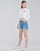 textil Dame Sweatshirts Tommy Jeans TJW SUPER CROPPED BADGE CREW Hvid