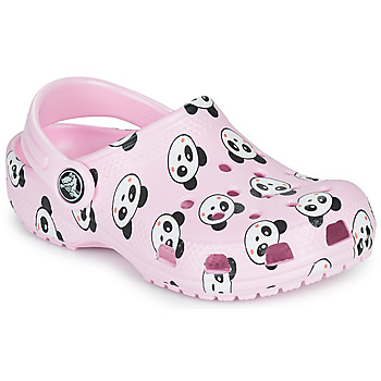 Sko Pige Træsko Crocs CLASSIC PANDA PRINT CLOG K Pink / Panda