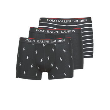 Undertøj Herre Trunks Polo Ralph Lauren CLASSIC TRUNK X3 Sort / Hvid