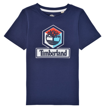 textil Dreng T-shirts m. korte ærmer Timberland GRISS Marineblå