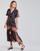 textil Dame Lange kjoler Derhy SUEDE Sort / Flerfarvet