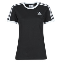 textil Dame T-shirts m. korte ærmer adidas Originals 3 STRIPES TEE Sort