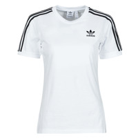 textil Dame T-shirts m. korte ærmer adidas Originals 3 STRIPES TEE Hvid