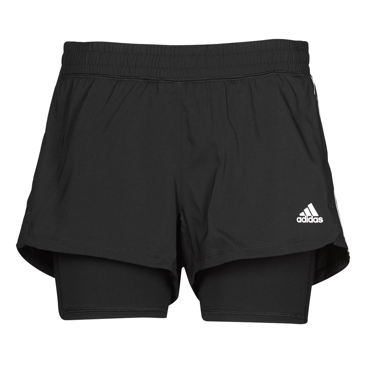 textil Dame Shorts adidas Performance PACER 3S 2 IN 1 Sort