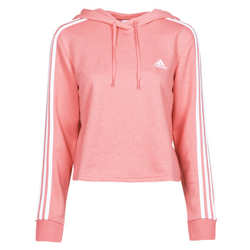 textil Dame Sweatshirts adidas Performance W 3S FT CRO HD Pink