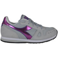 Sko Børn Sneakers Diadora Simple run gs girl 101.175776 01 65010 Sky-blue artic ice Pink
