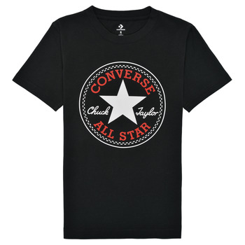 textil Dreng T-shirts m. korte ærmer Converse CORE CHUCK PATCH TEE Sort