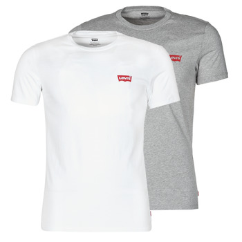 textil Herre T-shirts m. korte ærmer Levi's 2PK CREWNECK GRAPHIC Hvid