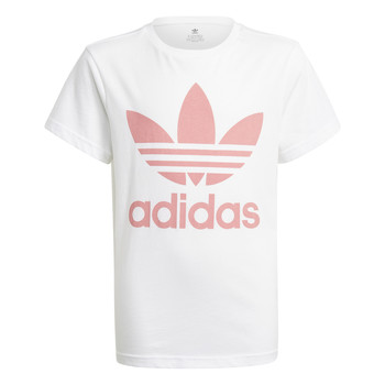 textil Børn T-shirts m. korte ærmer adidas Originals HOULILA Hvid