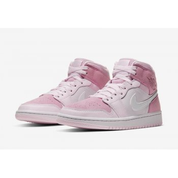 Sko Lave sneakers Nike Air Jordan 1 Mid WMNS “Digital Pink”  Digital Pink/White-Pink Foam-Sail