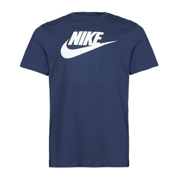 textil Herre T-shirts m. korte ærmer Nike NSTEE ICON FUTURA Marineblå / Hvid