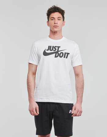 textil Herre T-shirts m. korte ærmer Nike NSTEE JUST DO IT SWOOSH Hvid / Sort