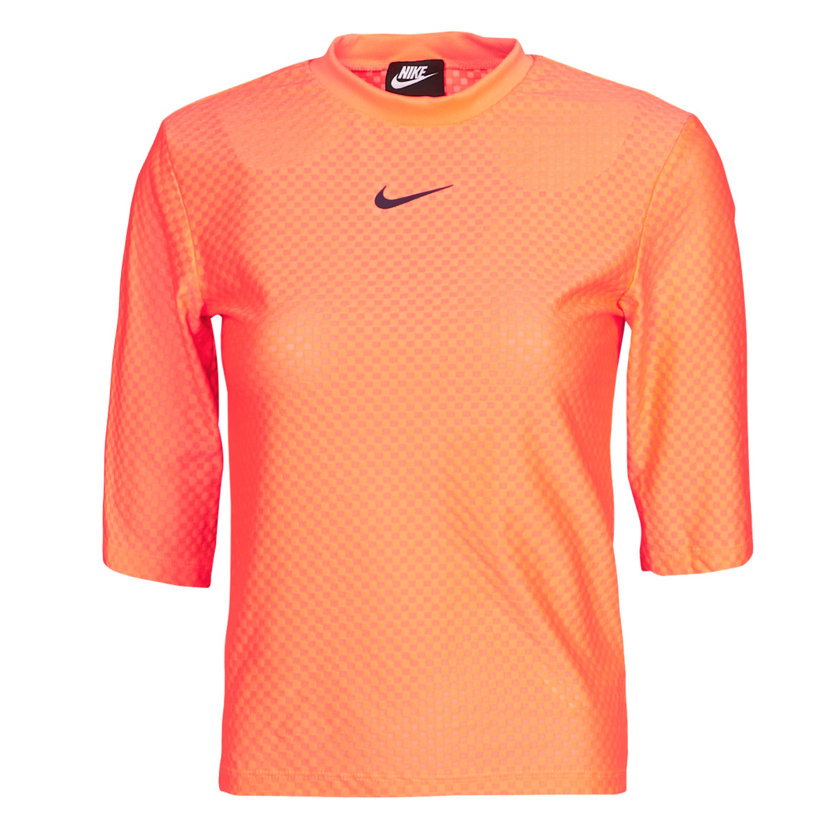 textil Dame T-shirts m. korte ærmer Nike NSICN CLSH TOP SS MESH Orange