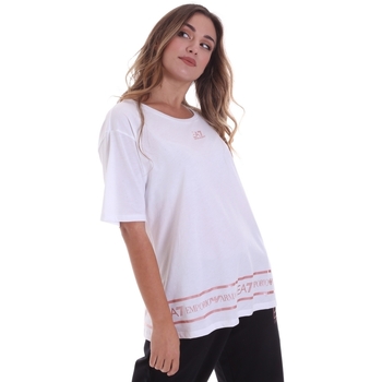 textil Dame T-shirts m. korte ærmer Ea7 Emporio Armani 6HTT32 TJ52Z hvid