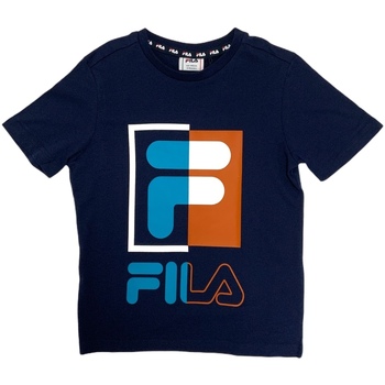 textil Børn T-shirts m. korte ærmer Fila 688149 Blå