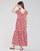 textil Dame Lange kjoler Betty London ODE Rød / Flerfarvet