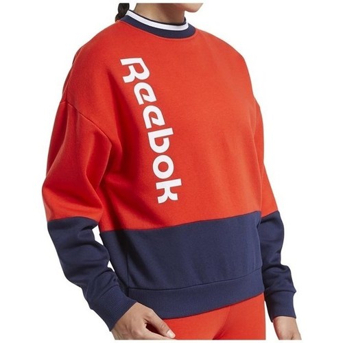 textil Dame Sweatshirts Reebok Sport TE Linear Logo Crew Rød, Flåde