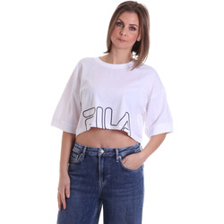 textil Dame T-shirts m. korte ærmer Fila 683170 hvid