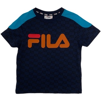 textil Børn T-shirts m. korte ærmer Fila 688077 Blå