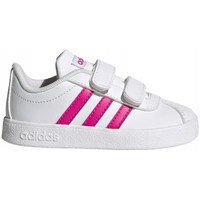 Sko Børn Lave sneakers adidas Originals VL Court Pink, Hvid