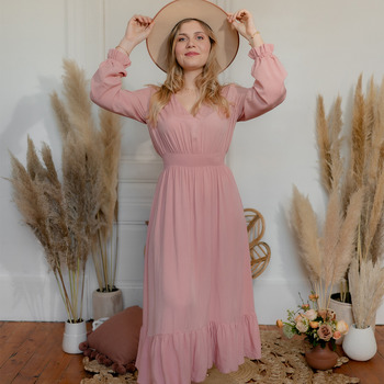 textil Dame Lange kjoler Céleste COLOMBE Pink