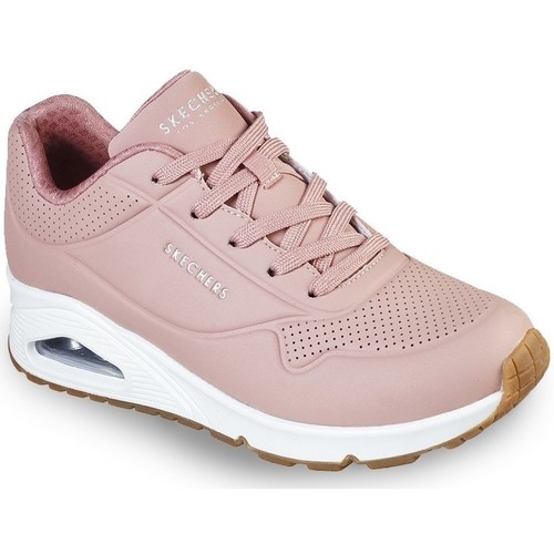 Sko Dame Sneakers Skechers UNO STAND AIR Pink