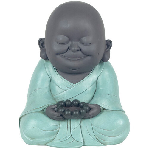 Indretning Små statuer og figurer Signes Grimalt Smilende Buddha Med T Lys Blå