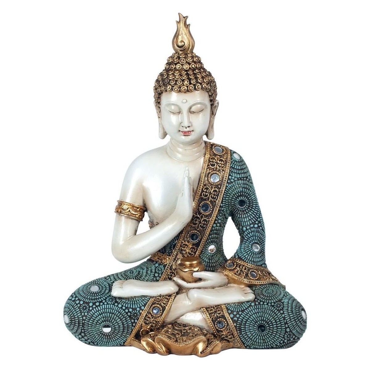 Indretning Små statuer og figurer Signes Grimalt Sidder Buddha Blå