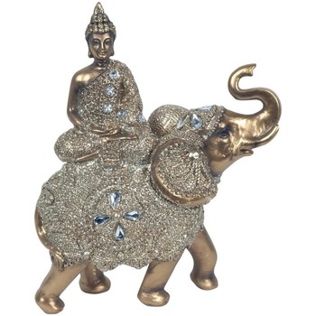 Indretning Små statuer og figurer Signes Grimalt Buddha Sidder På Elefant Guld