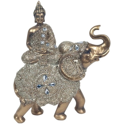 Indretning Små statuer og figurer Signes Grimalt Buddha Sidder På Elefant Guld