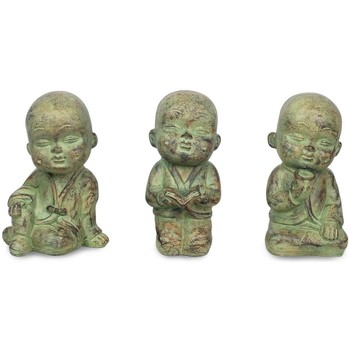 Indretning Små statuer og figurer Signes Grimalt Lille Buddha Set 3 Enheder Kaki