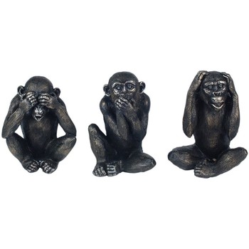 Indretning Små statuer og figurer Signes Grimalt Monkey Figur 3 Enheder Sort