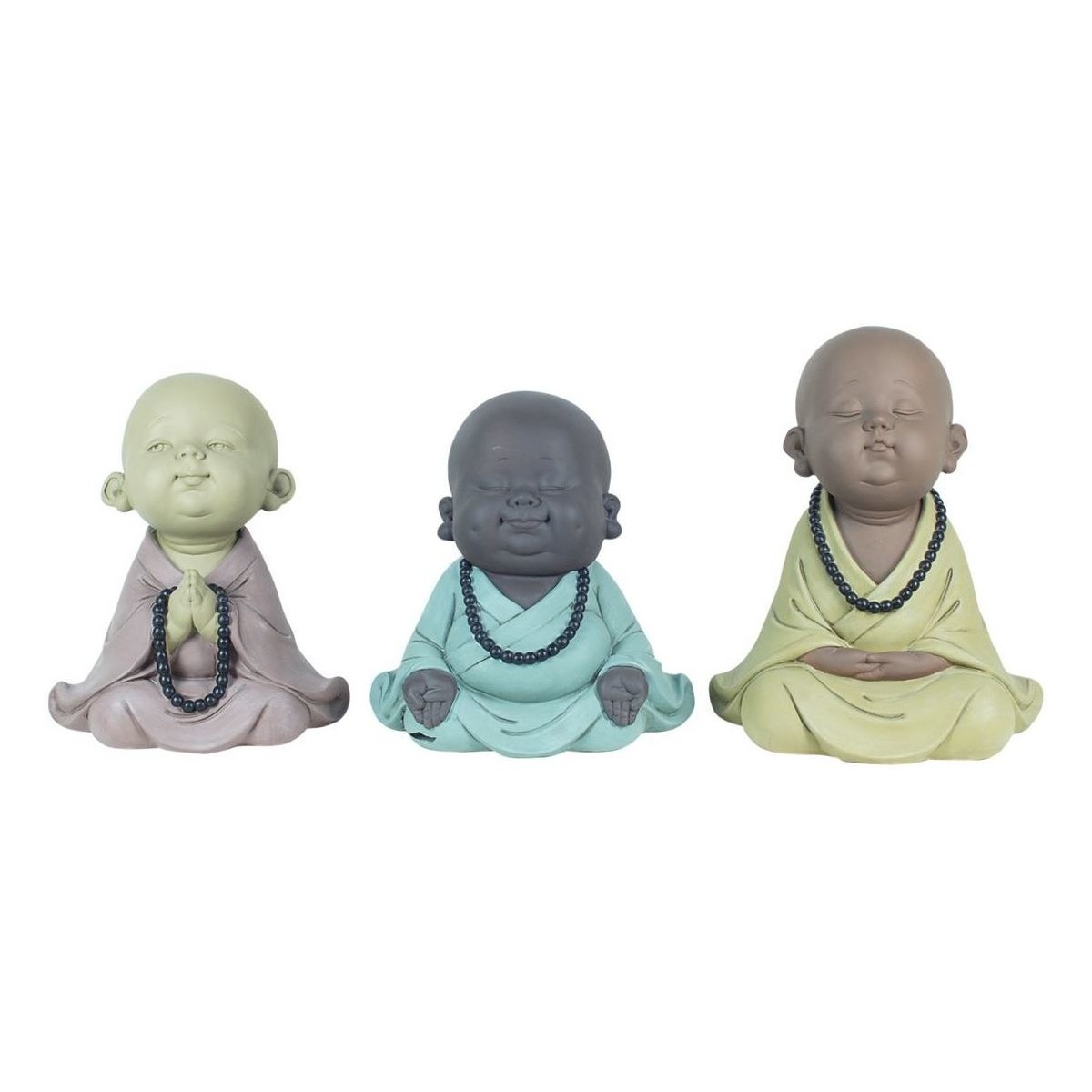 Indretning Små statuer og figurer Signes Grimalt Buddha 3 Forskellige Set 3U Flerfarvet