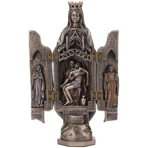 Indretning Små statuer og figurer Signes Grimalt Jomfru Med Barmhjertighed Bronze Guld