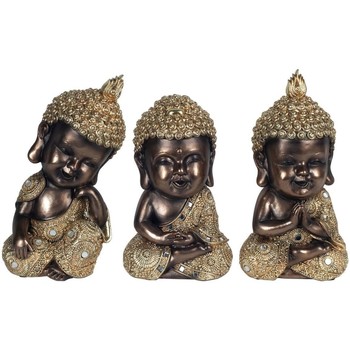 Indretning Små statuer og figurer Signes Grimalt Buddhaer 3 Forskellige Guld Sort