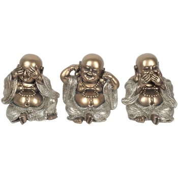Indretning Små statuer og figurer Signes Grimalt Gyldne Buddhaer Set 3 U Guld