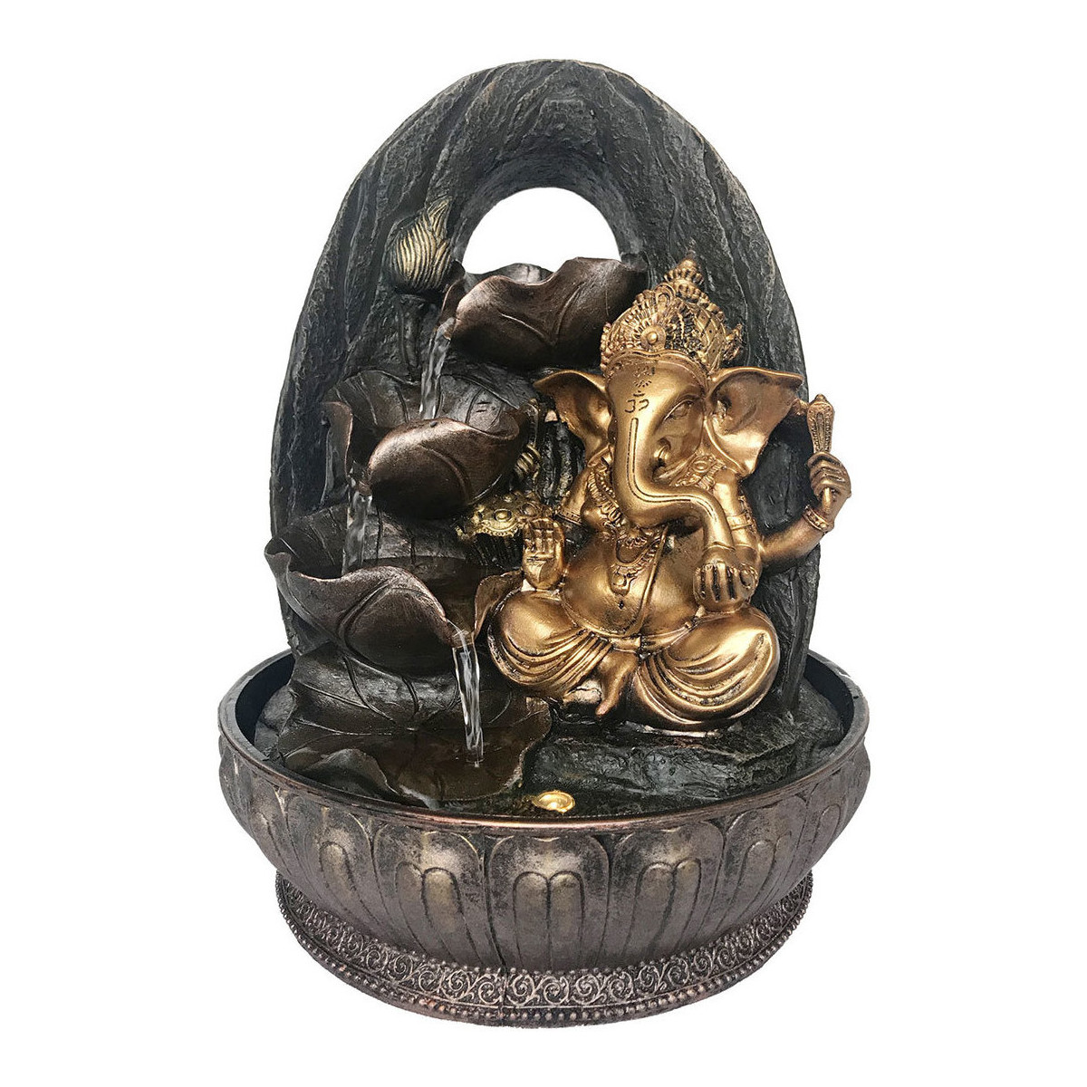 Indretning Små statuer og figurer Signes Grimalt Ganesha -Springvandet Guld