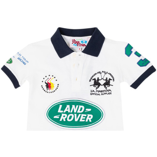 textil Dreng Polo-t-shirts m. korte ærmer La Martina 2KP027-00001 Hvid