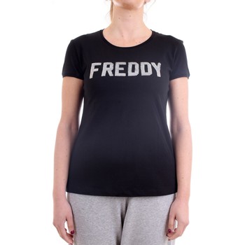 textil Dame T-shirts m. korte ærmer Freddy S1WCLT1 Sort