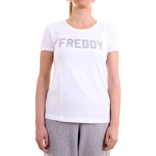 textil Dame T-shirts m. korte ærmer Freddy S1WCLT1 Hvid
