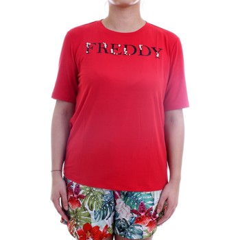 textil Dame T-shirts m. korte ærmer Freddy S1WSLT5 Rød